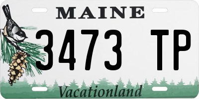 ME license plate 3473TP