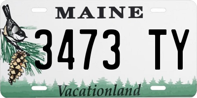 ME license plate 3473TY