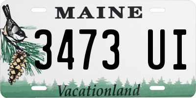 ME license plate 3473UI