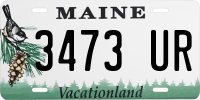 ME license plate 3473UR