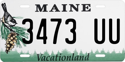 ME license plate 3473UU