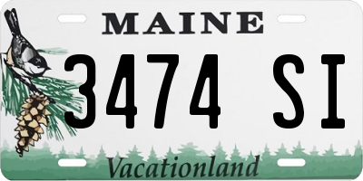 ME license plate 3474SI