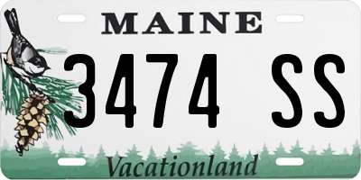 ME license plate 3474SS