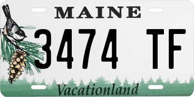 ME license plate 3474TF