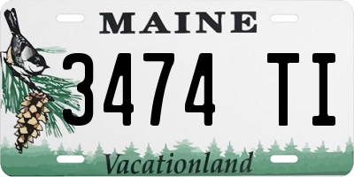 ME license plate 3474TI
