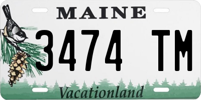 ME license plate 3474TM