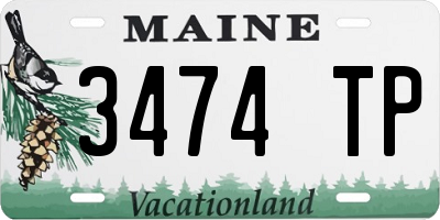 ME license plate 3474TP