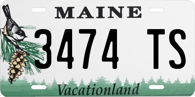 ME license plate 3474TS