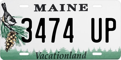 ME license plate 3474UP
