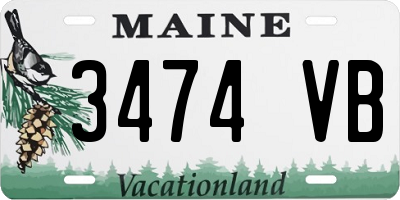 ME license plate 3474VB