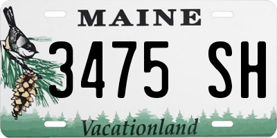 ME license plate 3475SH