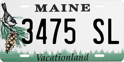 ME license plate 3475SL