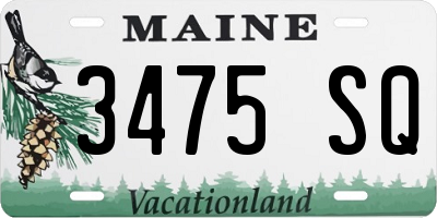 ME license plate 3475SQ