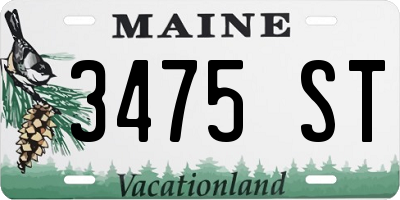 ME license plate 3475ST