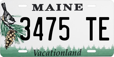ME license plate 3475TE