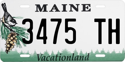 ME license plate 3475TH