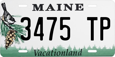 ME license plate 3475TP