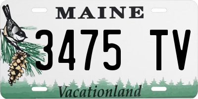ME license plate 3475TV