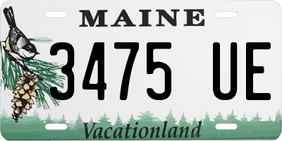 ME license plate 3475UE