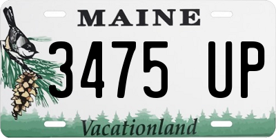ME license plate 3475UP