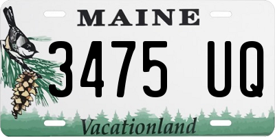 ME license plate 3475UQ