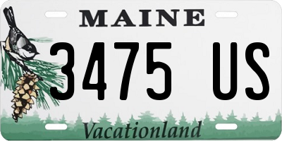ME license plate 3475US
