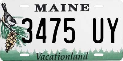 ME license plate 3475UY