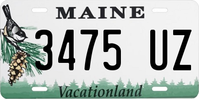 ME license plate 3475UZ