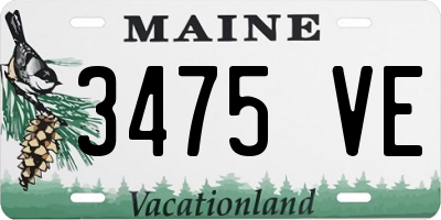 ME license plate 3475VE