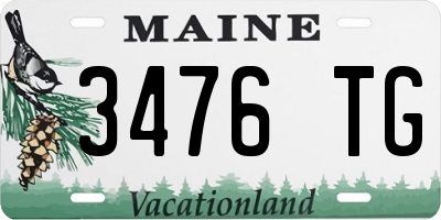 ME license plate 3476TG