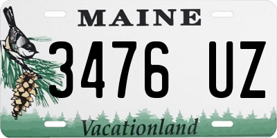 ME license plate 3476UZ