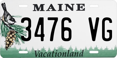 ME license plate 3476VG