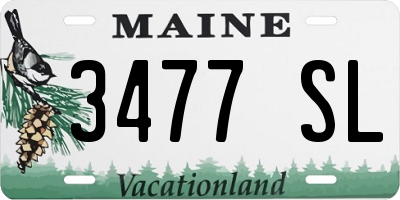 ME license plate 3477SL