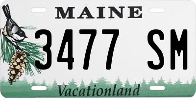 ME license plate 3477SM