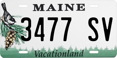 ME license plate 3477SV