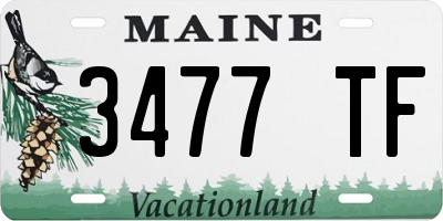 ME license plate 3477TF
