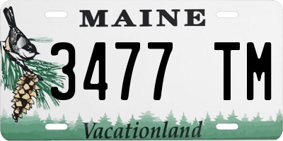 ME license plate 3477TM