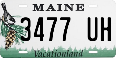 ME license plate 3477UH