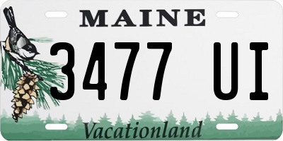 ME license plate 3477UI