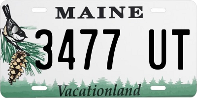 ME license plate 3477UT