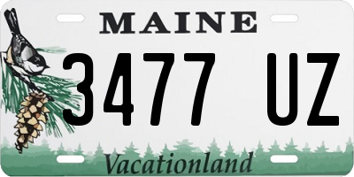 ME license plate 3477UZ