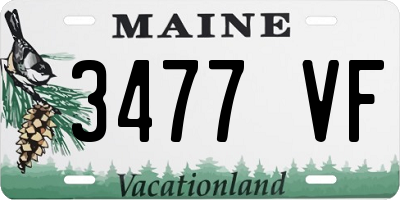 ME license plate 3477VF