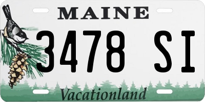 ME license plate 3478SI