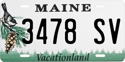 ME license plate 3478SV