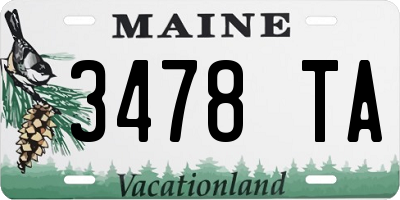 ME license plate 3478TA