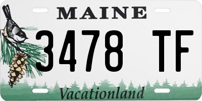 ME license plate 3478TF