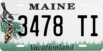ME license plate 3478TI