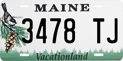 ME license plate 3478TJ