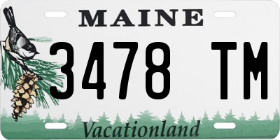 ME license plate 3478TM