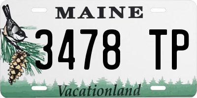 ME license plate 3478TP